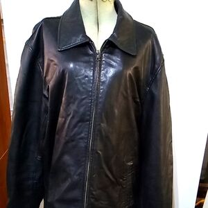Vintage Alfani Black Leather Jacket